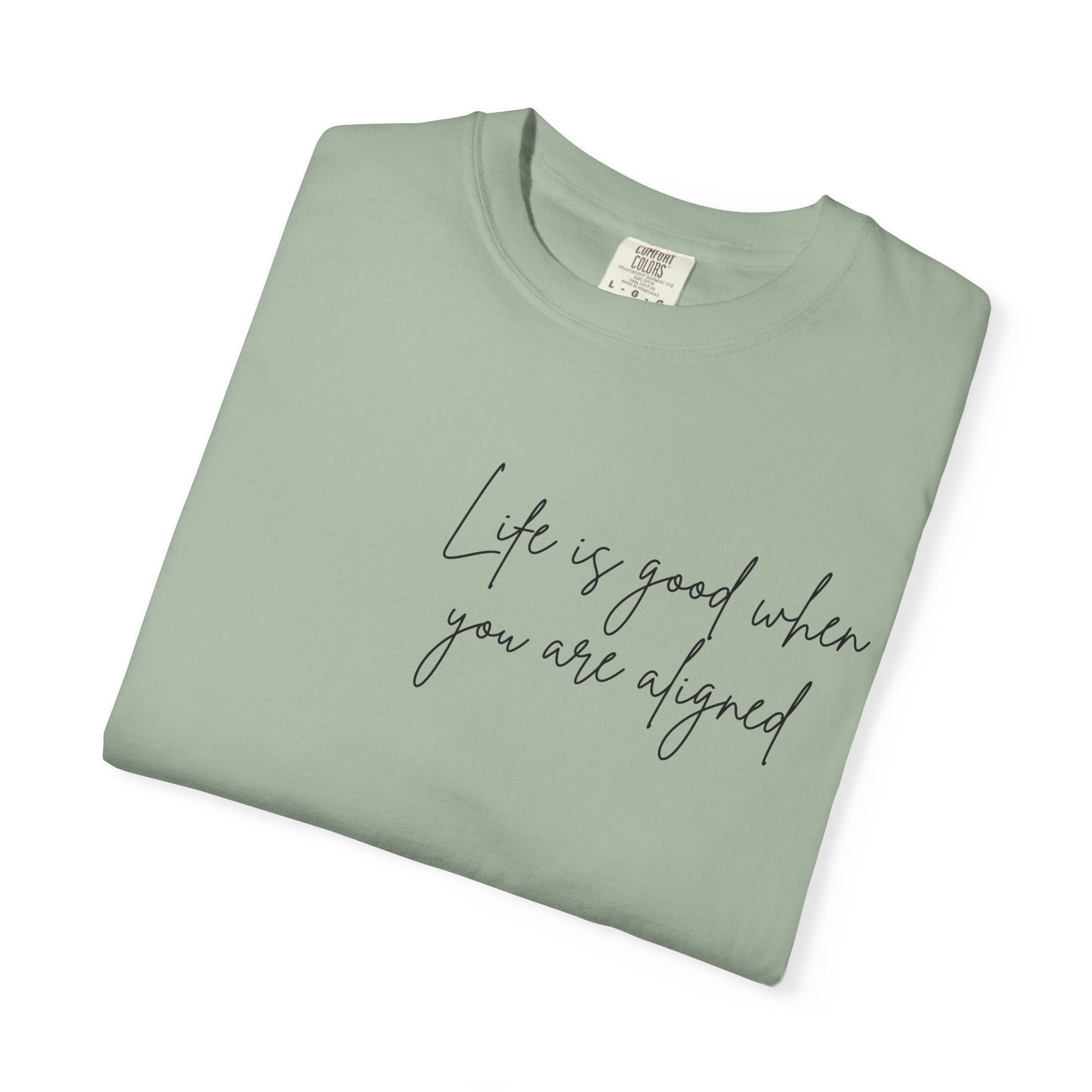 Life is better when your aligned | Floral Spine Tee | Cute Line Art Tee