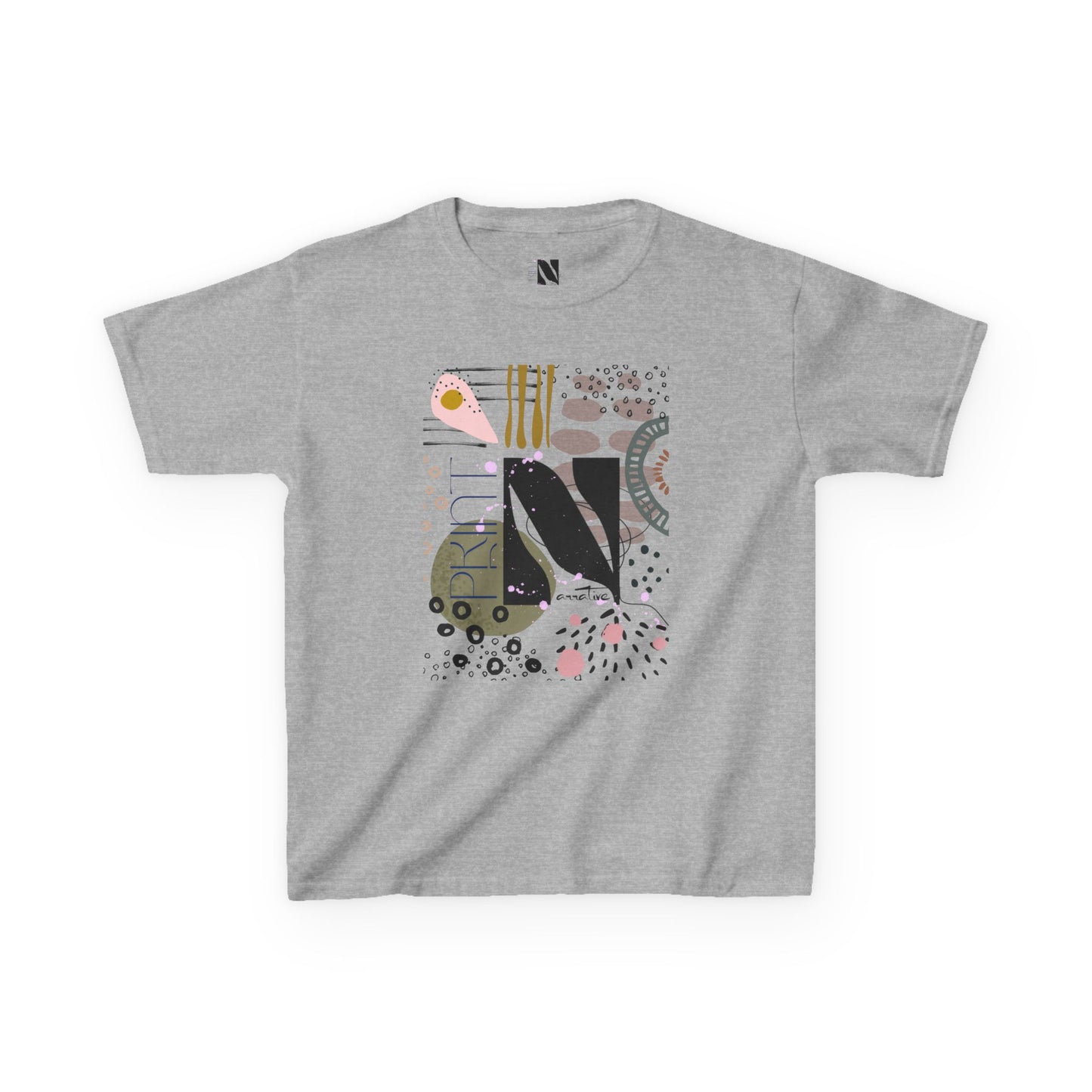 Kids Play All Day Print Narrative Brand Tee