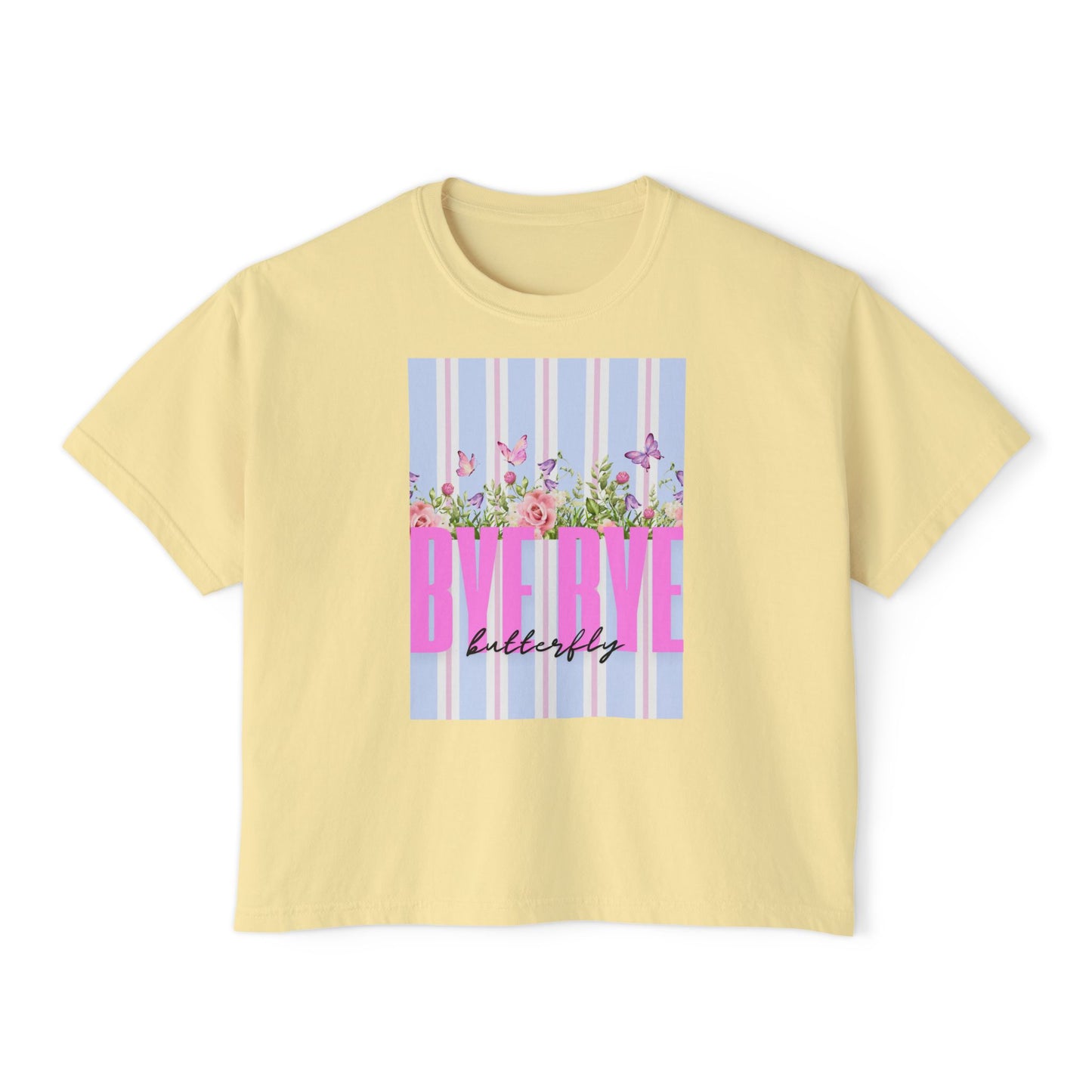 Women's Boxy Bye Bye Butterfly Tee