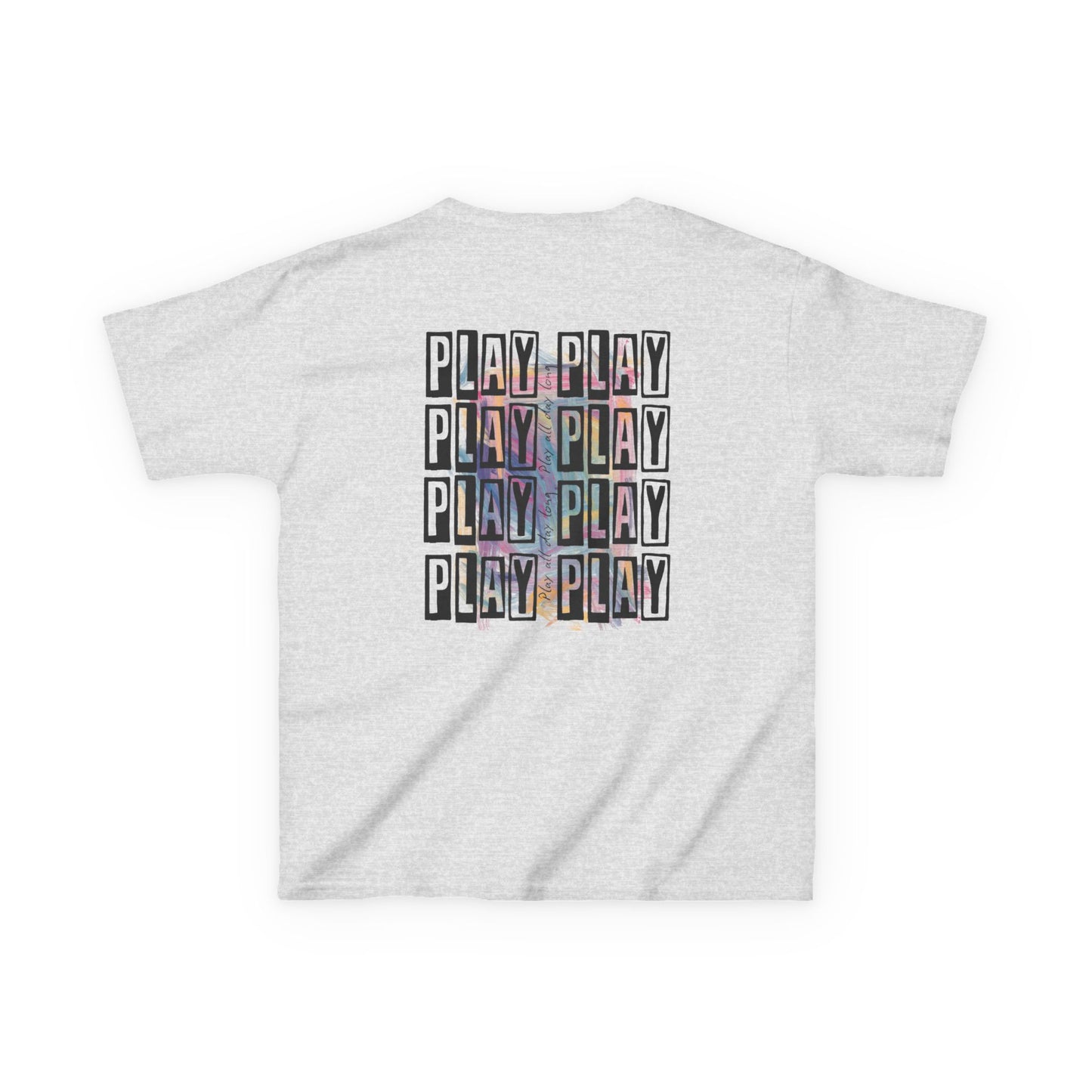 Kids Play All Day Print Narrative Brand Tee