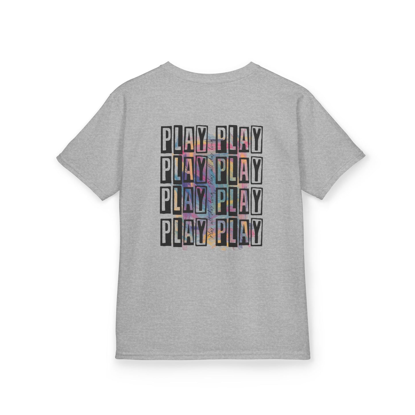 Kids Play All Day Print Narrative Brand Tee
