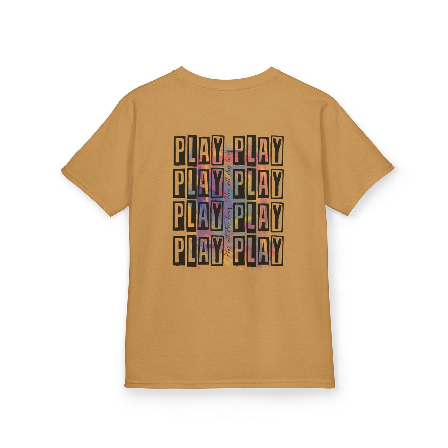 Kids Play All Day Print Narrative Brand Tee