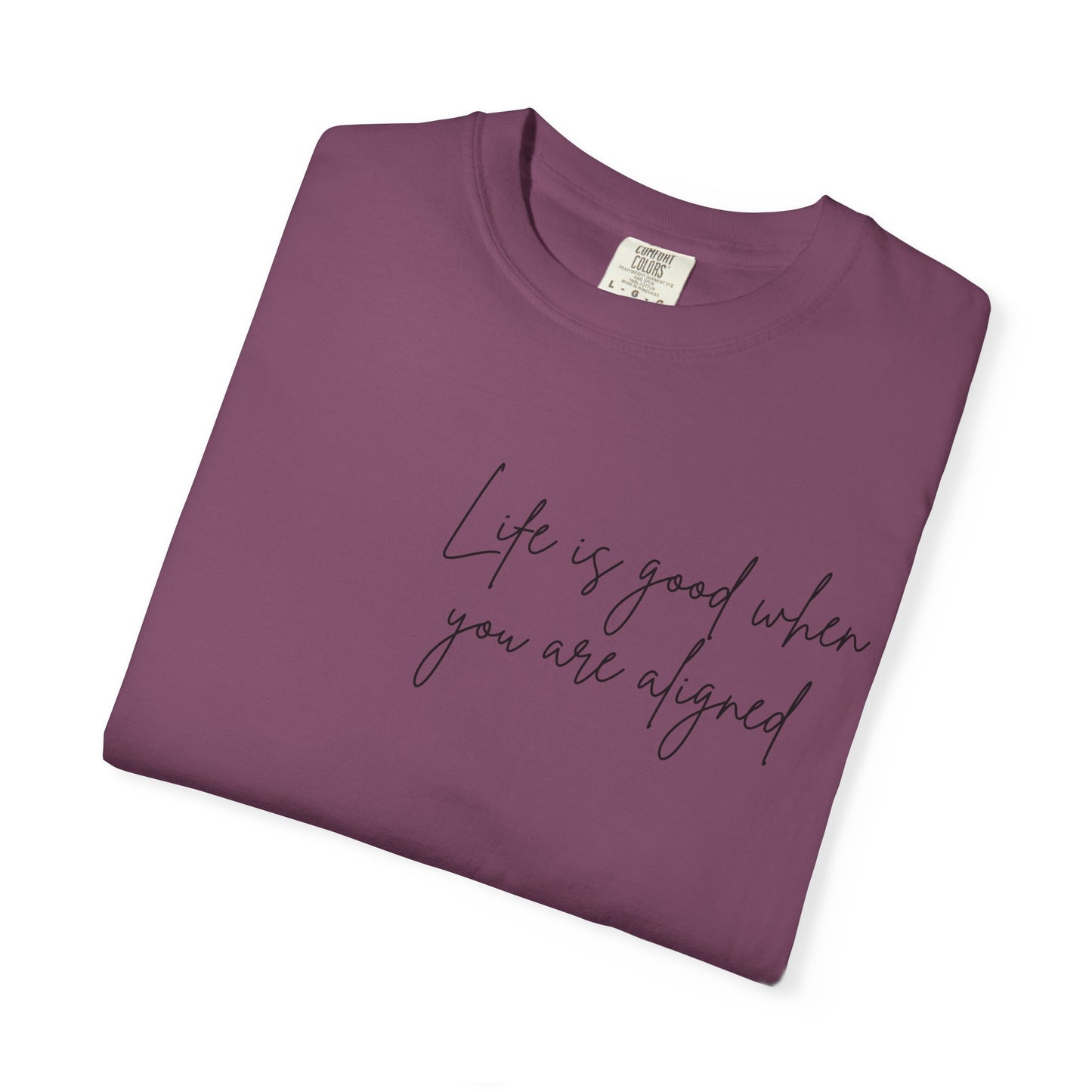 Life is better when your aligned | Floral Spine Tee | Cute Line Art Tee