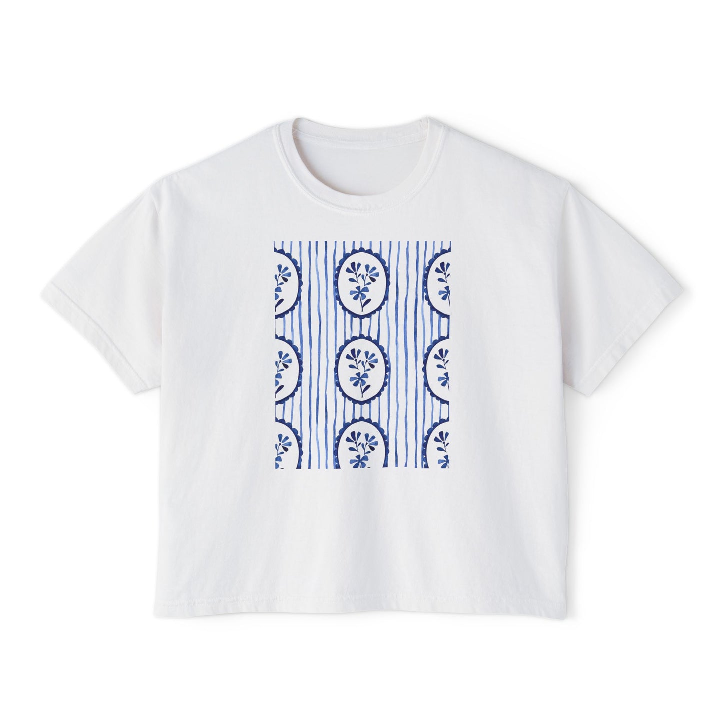 Don’t disturb the peace boxy tee | red white and blue |