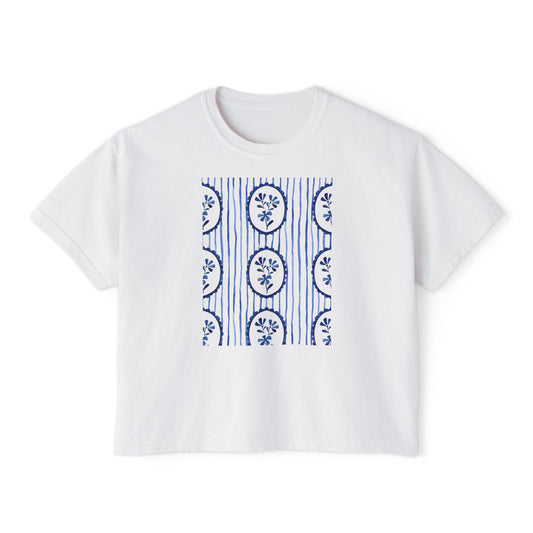 Don’t disturb the peace boxy tee | red white and blue |