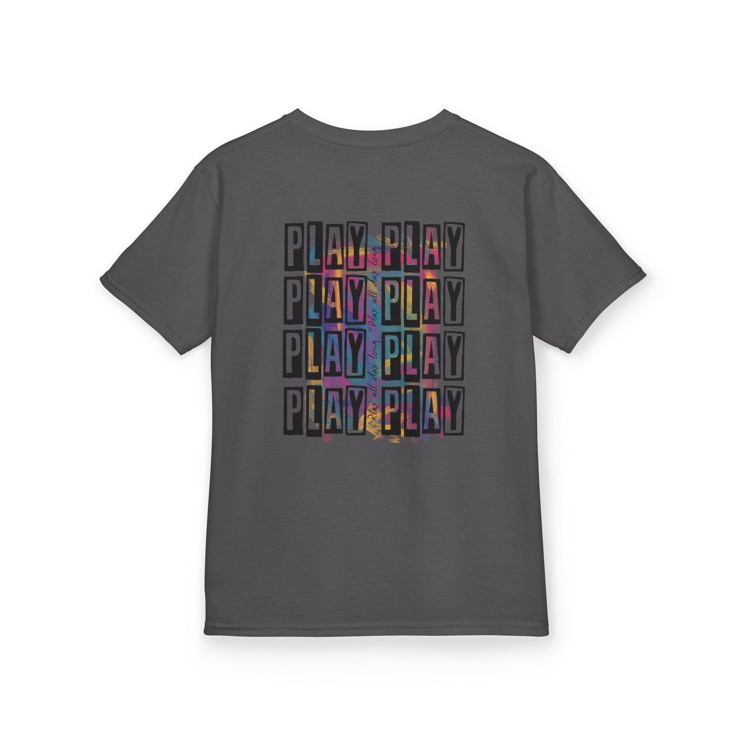 Kids Play All Day Print Narrative Brand Tee