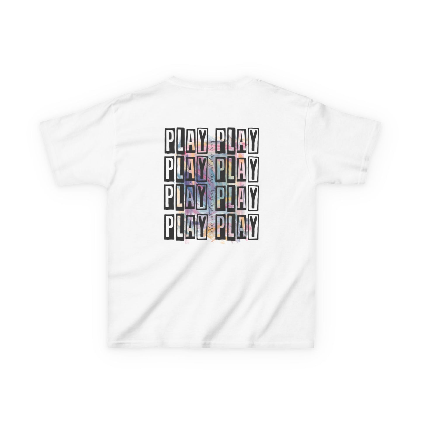Kids Play All Day Print Narrative Brand Tee