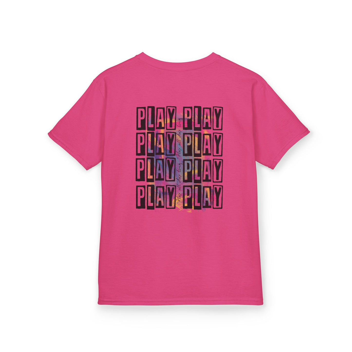Kids Play All Day Print Narrative Brand Tee