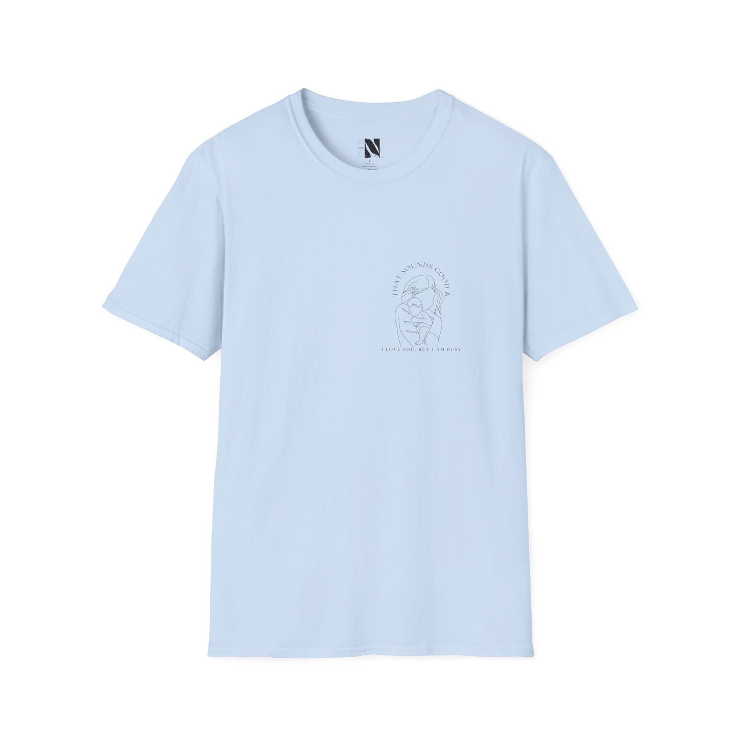 Motherhood Line Art Tee — Minimal Funny Mom Day-to-Day Shirt