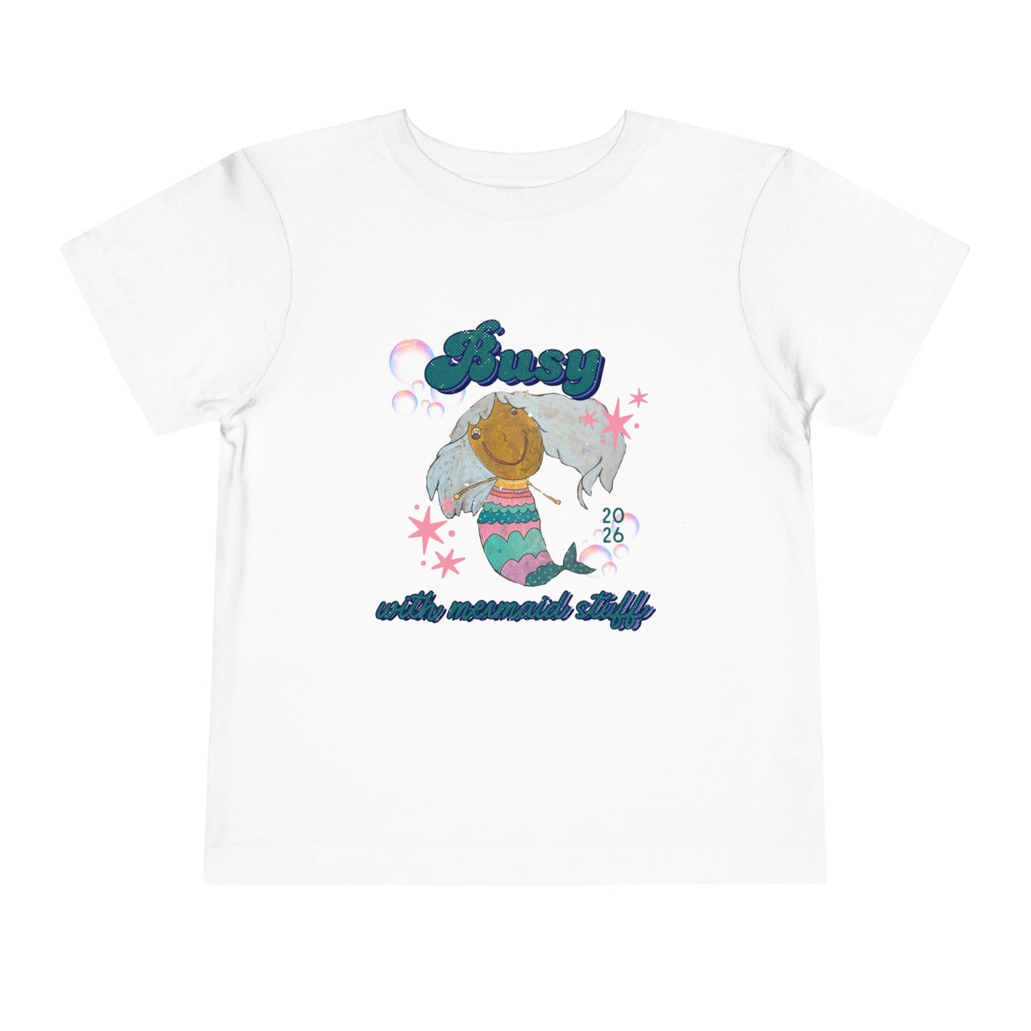Mermaid Kids Tee — 'Busy with mermaid stuff' Toddler- Kids Short Sleeve Shirt