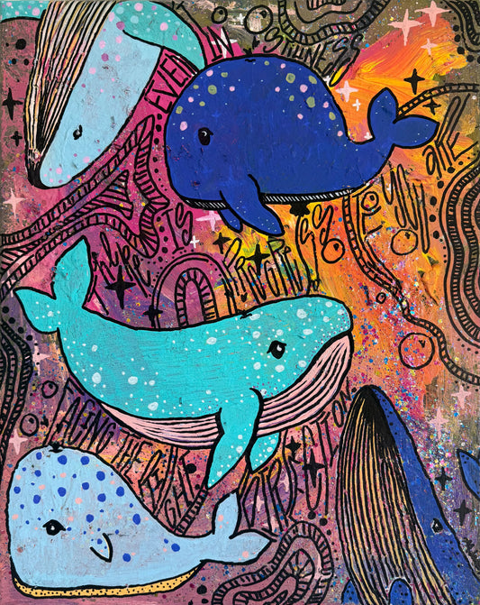 Whale Direction - Original Acrylic Painting