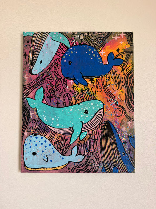 Whale Direction - Original Acrylic Painting
