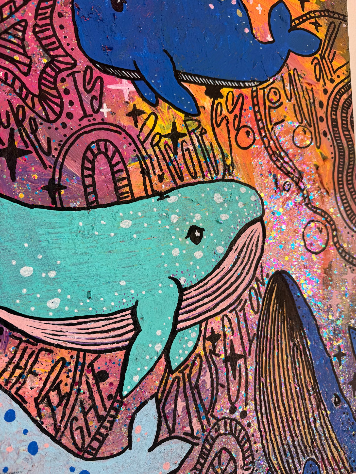 Whale Direction - Original Acrylic Painting
