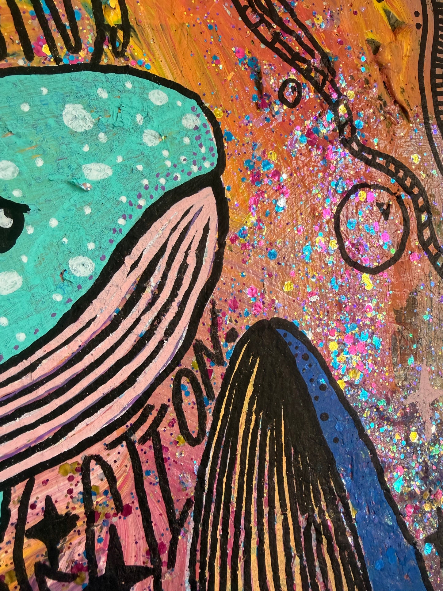 Whale Direction - Original Acrylic Painting