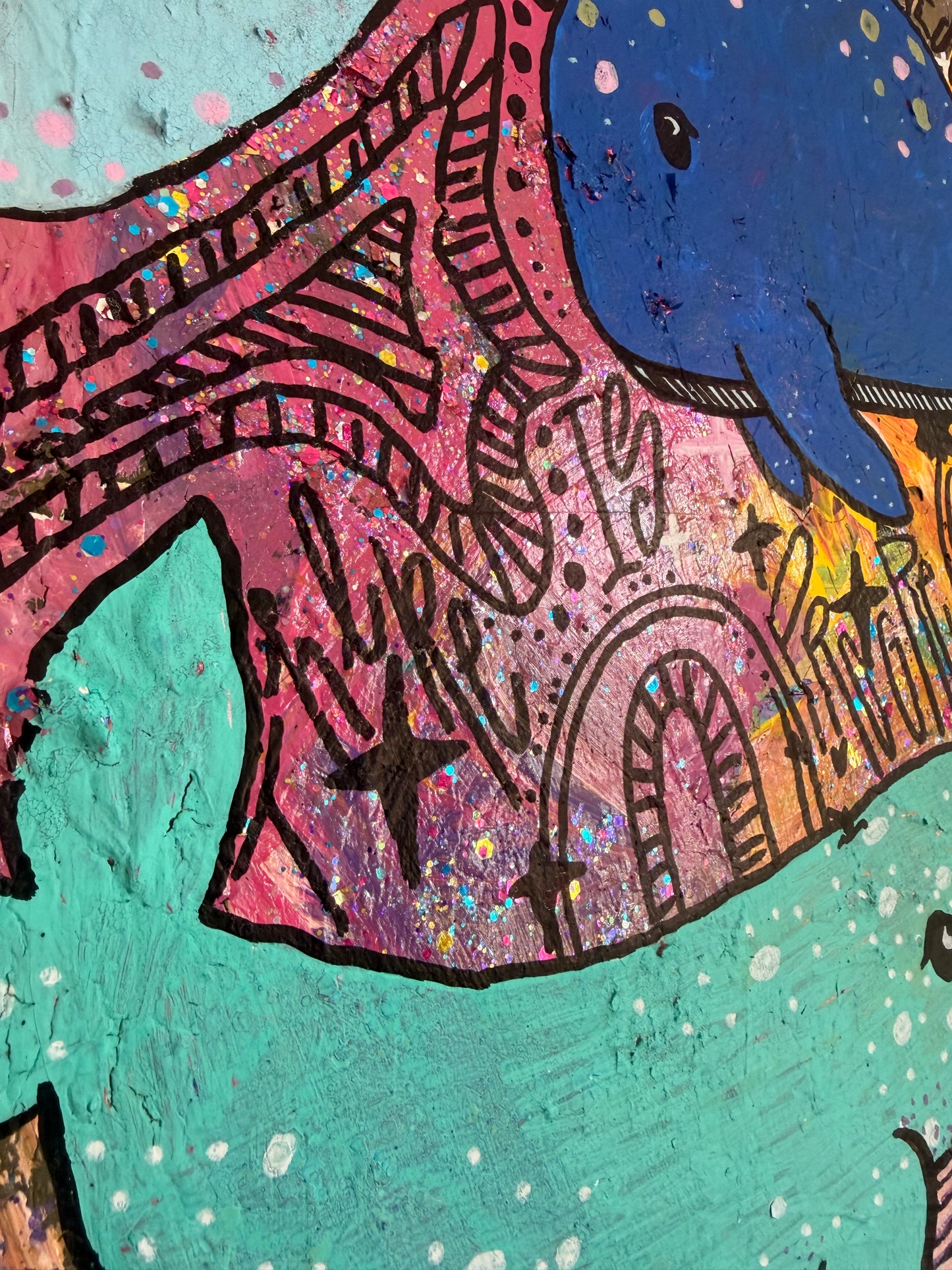 Whale Direction - Original Acrylic Painting