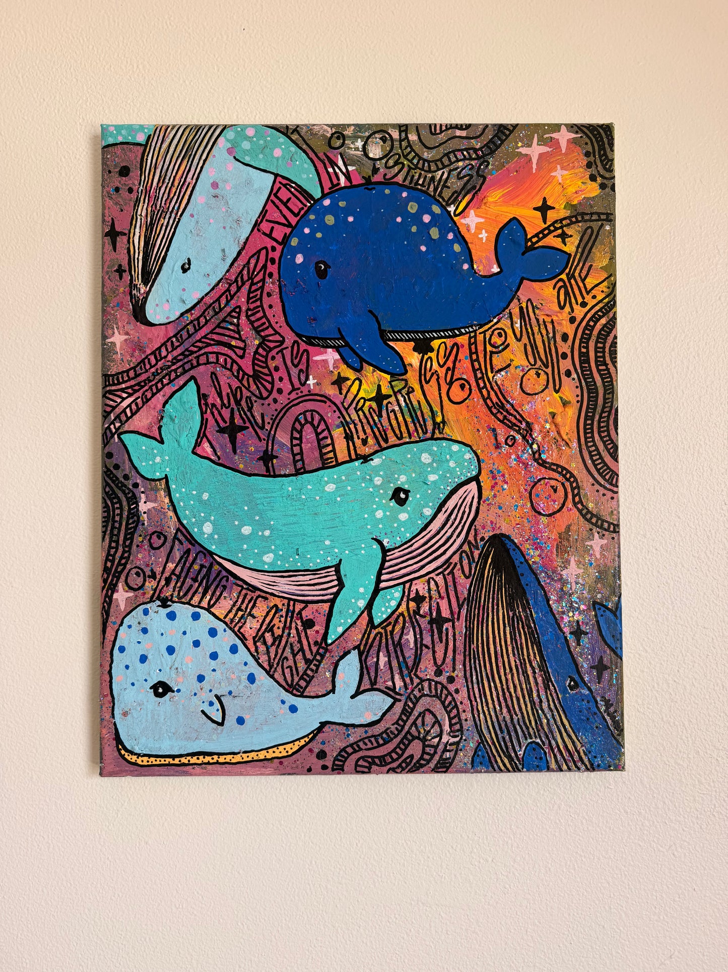 Whale Direction - Original Acrylic Painting